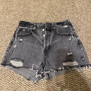 Wild Fable Dark Gray Ripped Jean Shorts